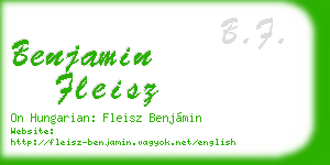 benjamin fleisz business card