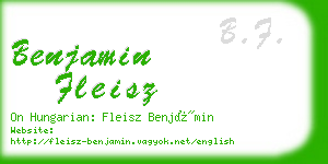 benjamin fleisz business card